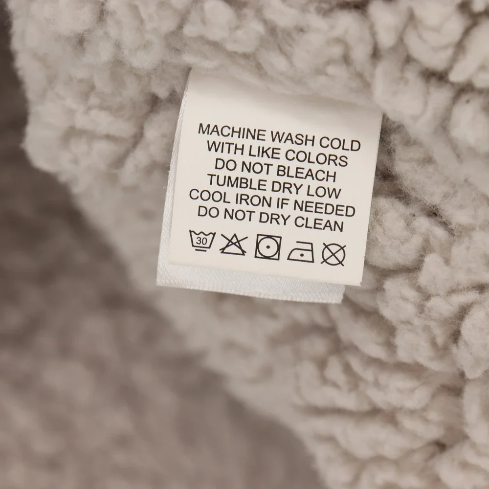 Carbon 2 Cobalt Men's Sherpa Fleece Lined Full Zip Sweater Size L Beige Casual